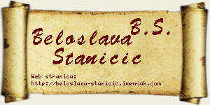 Beloslava Staničić vizit kartica